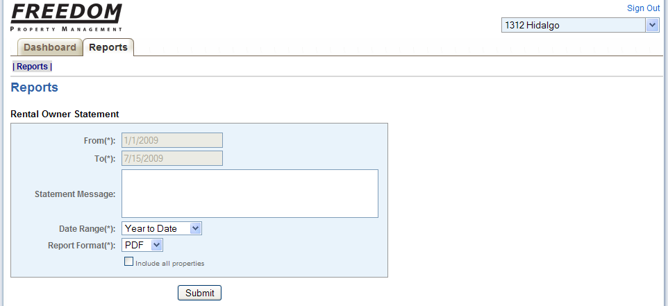 Reports Configuration